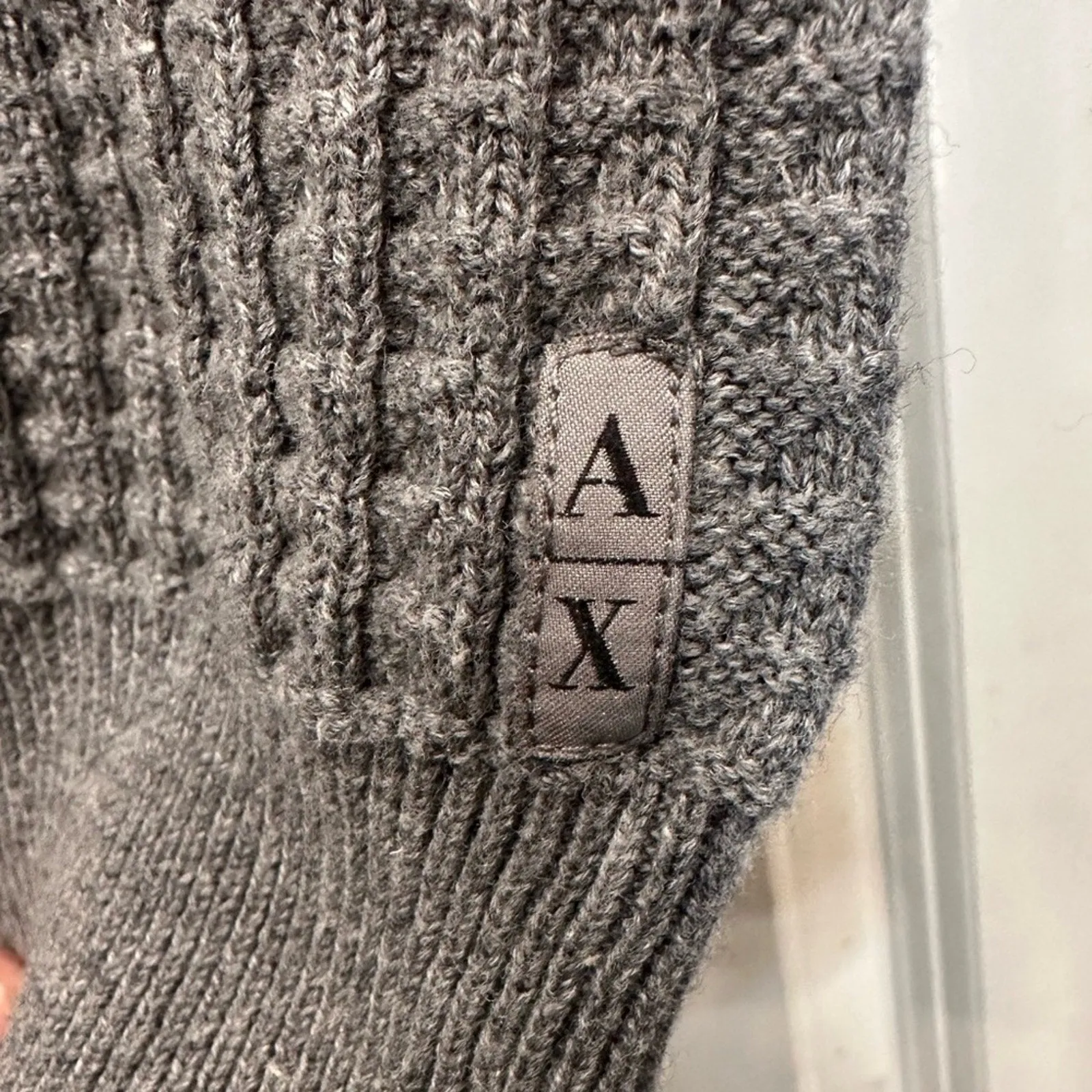 Vintage Armani Exchange Long Sleeve‎ grey sweater Size M