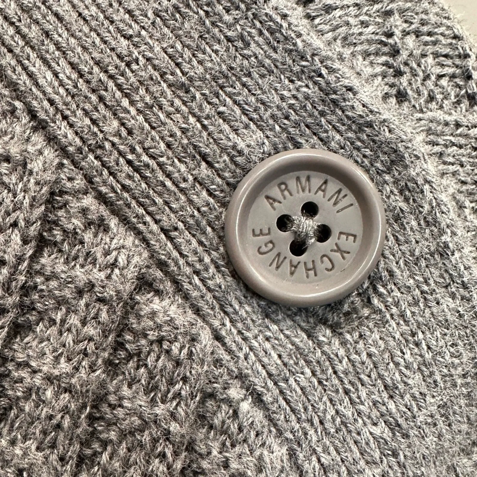 Vintage Armani Exchange Long Sleeve‎ grey sweater Size M