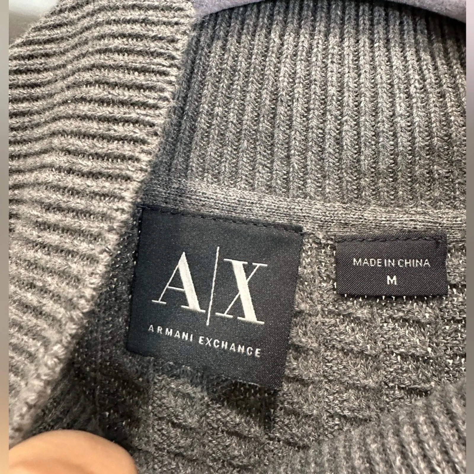 Vintage Armani Exchange Long Sleeve‎ grey sweater Size M