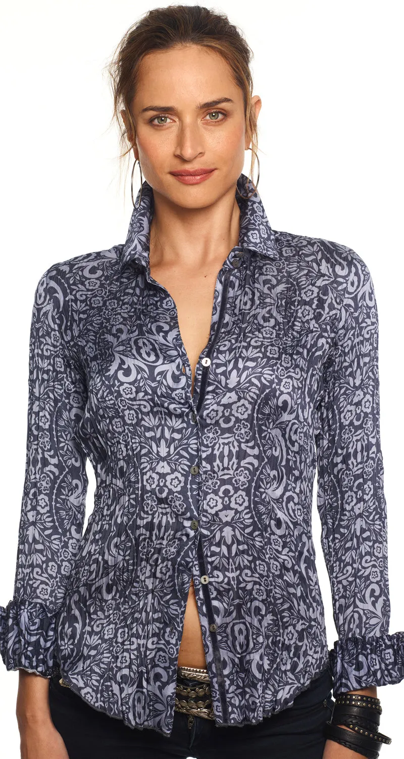 VINTAGE TIKI OCEAN BUTTON DOWN SHIRT