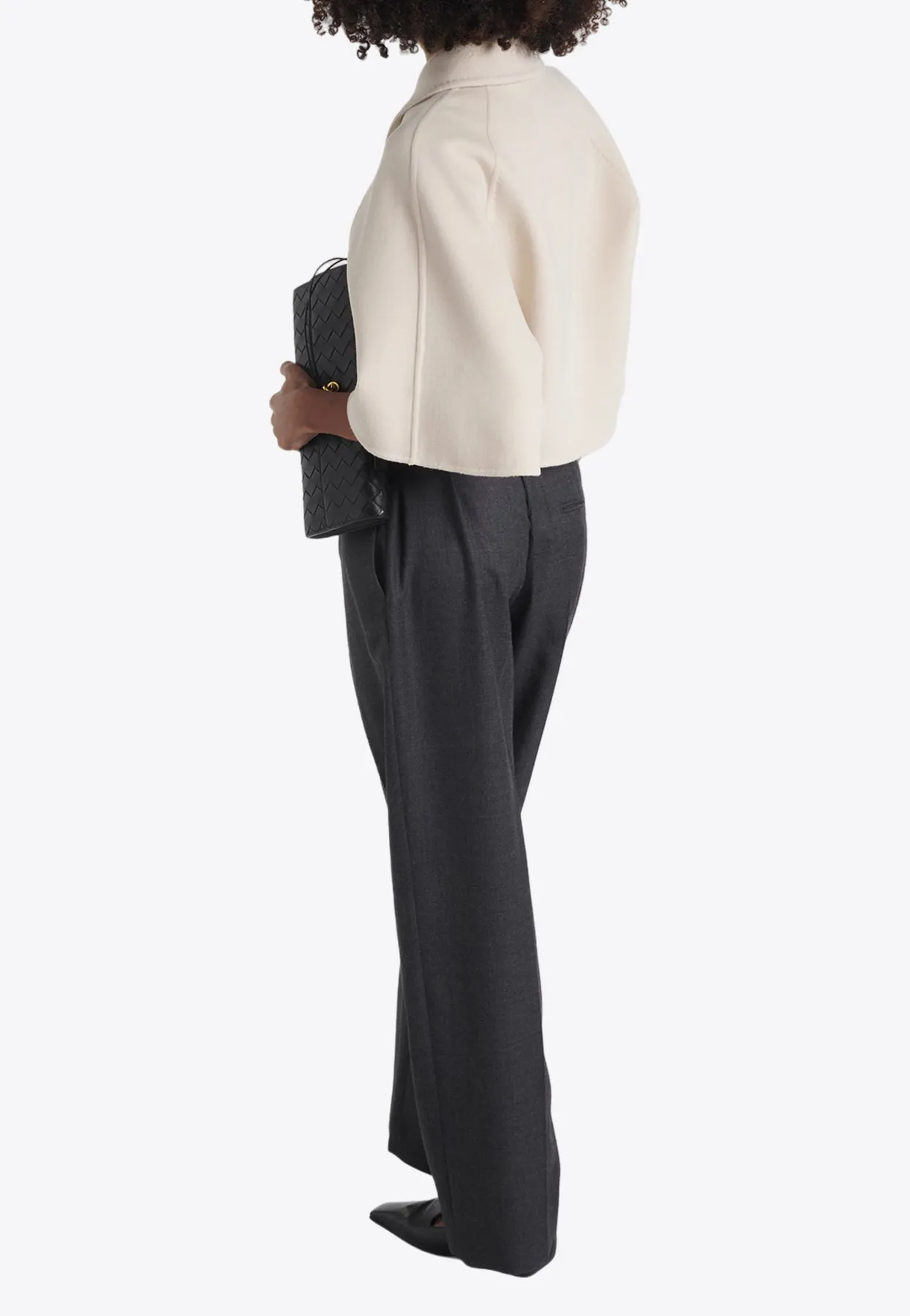 Volume Cropped Cape Coat
