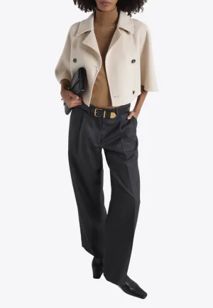 Volume Cropped Cape Coat