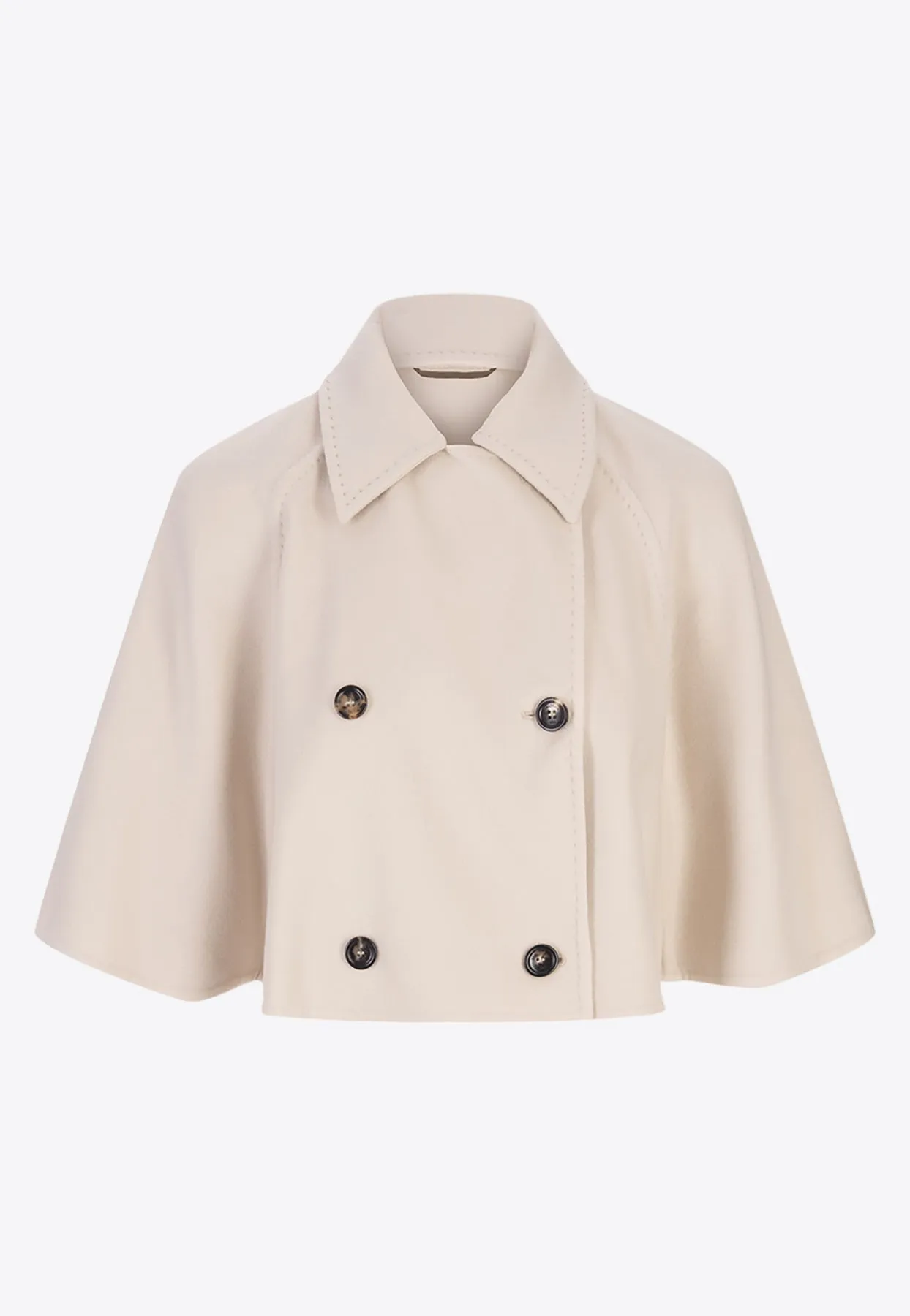 Volume Cropped Cape Coat