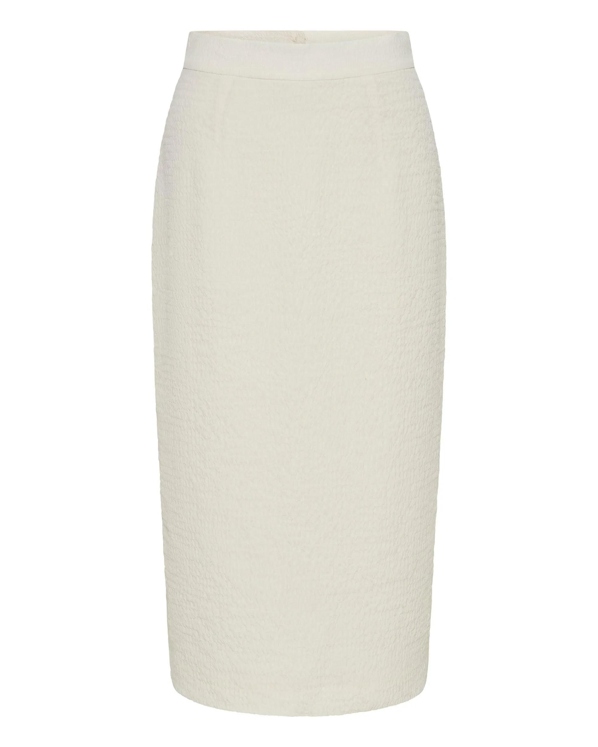 WAFFLE PENCIL SKIRT | CREAM | FINAL SALE