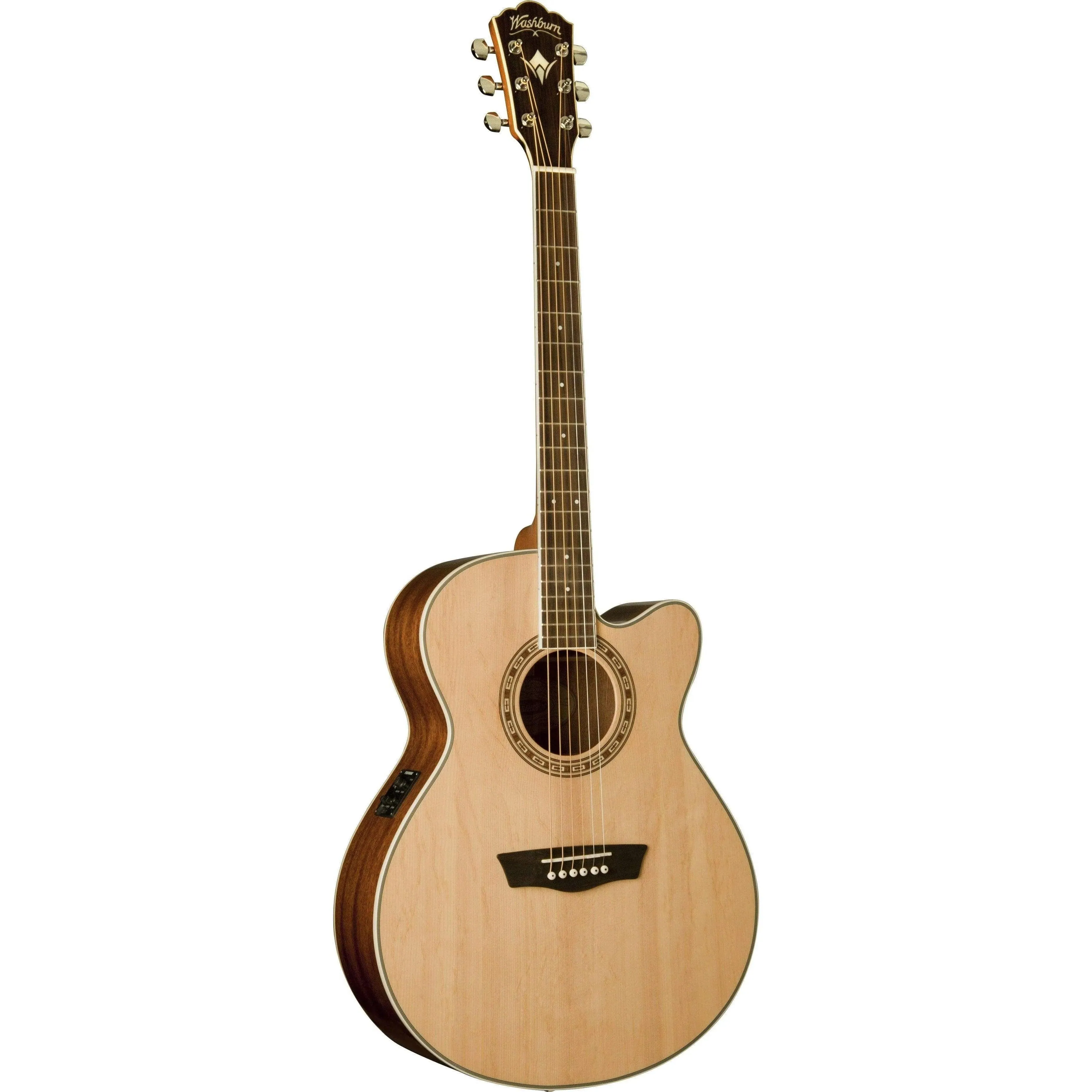 Washburn WG10SCE Semi-Acoustic Guitar - Natural