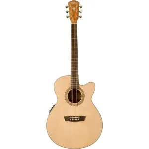Washburn WG7SCE Grand Auditorium Semi-Acoustic Guitar - Natural (Discontinued)