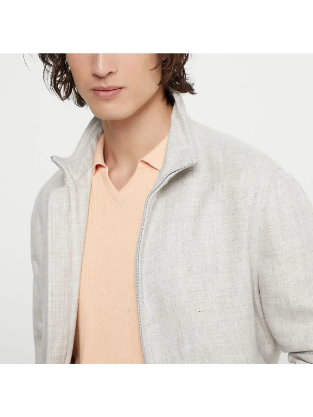 Water resistant linen blend jacket