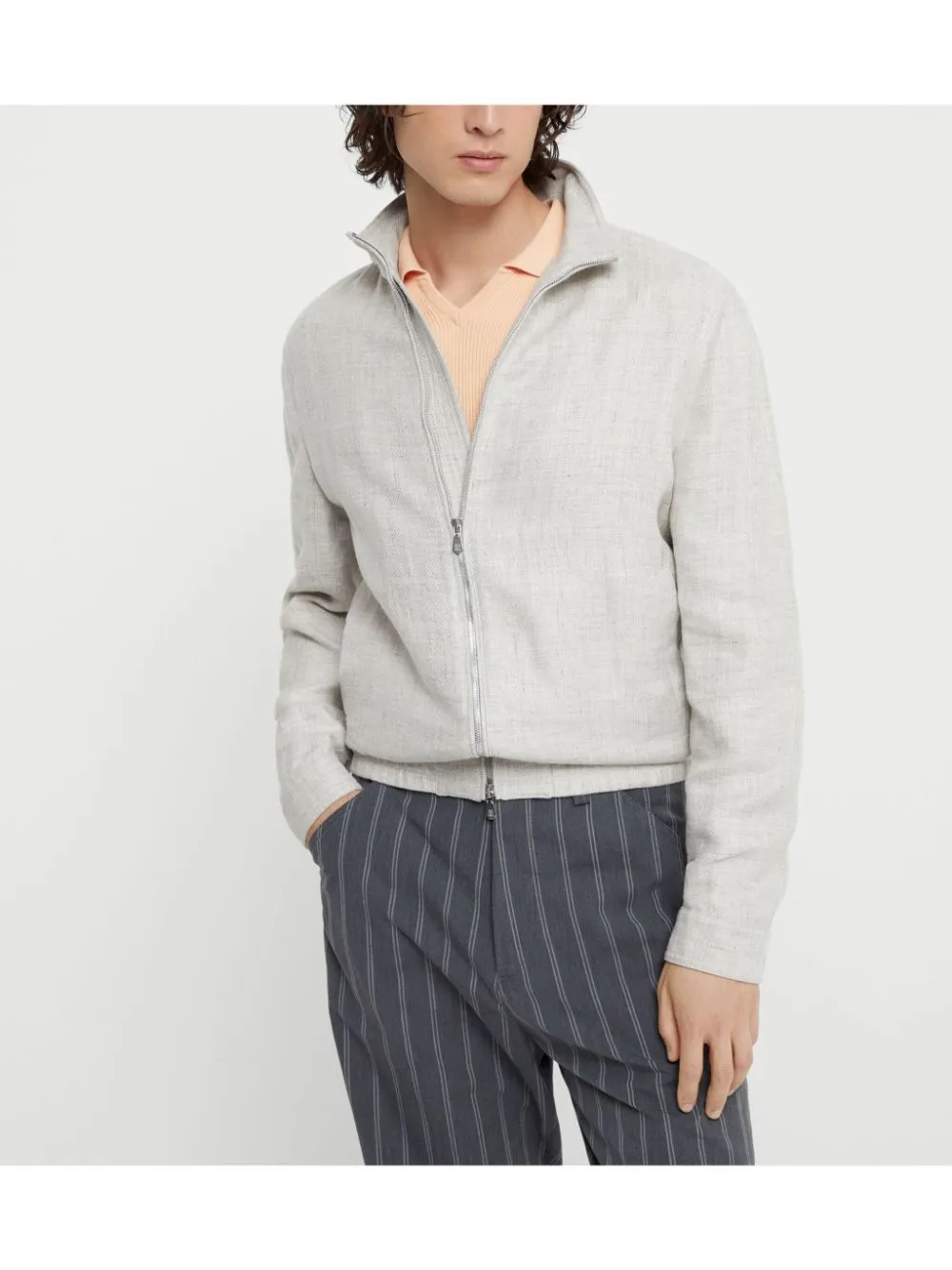 Water resistant linen blend jacket