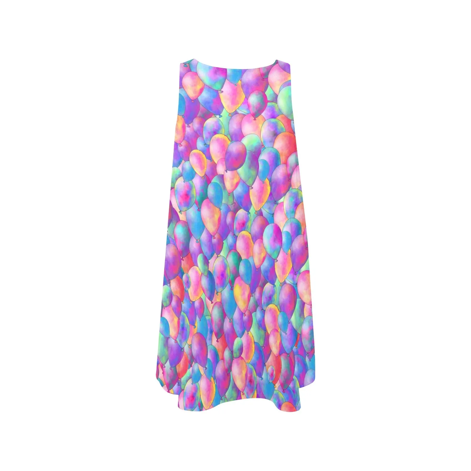 Watercolour Balloons - Flared Shift Dress with Pockets (XS - 3XL)