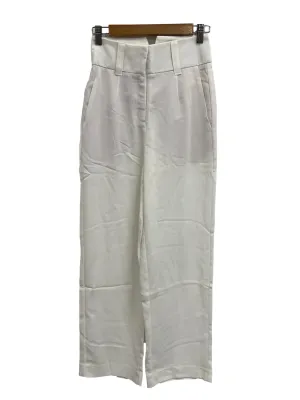 White Pleated Wide Leg Trousuers LB