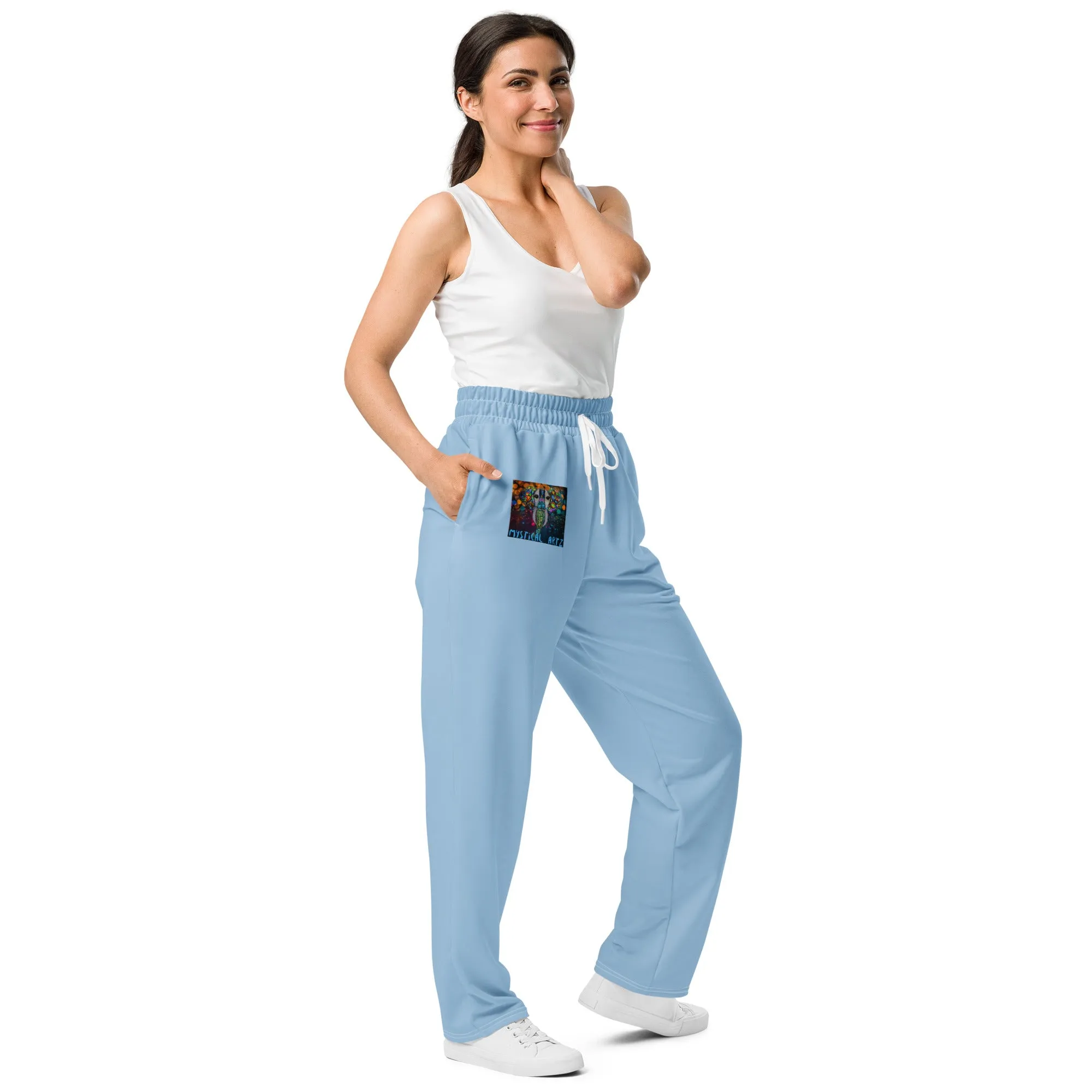 Wide-leg Blue Elephant Joggers