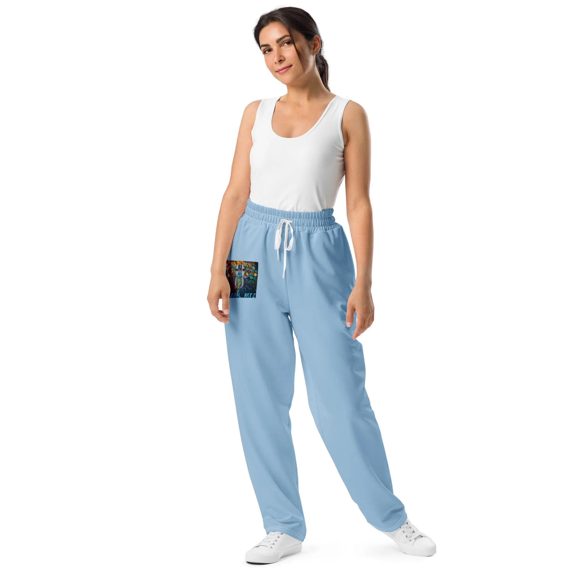 Wide-leg Blue Elephant Joggers