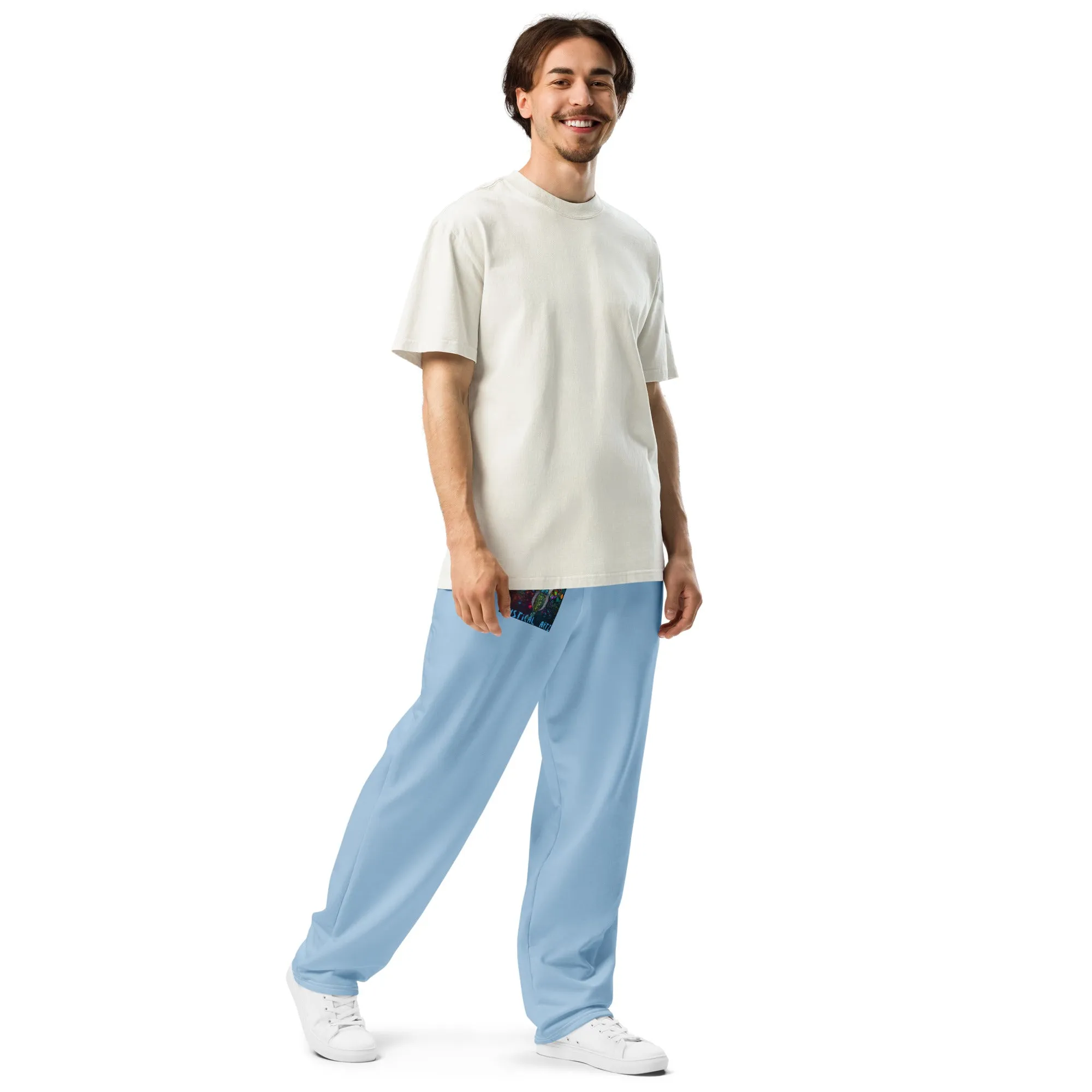 Wide-leg Blue Elephant Joggers