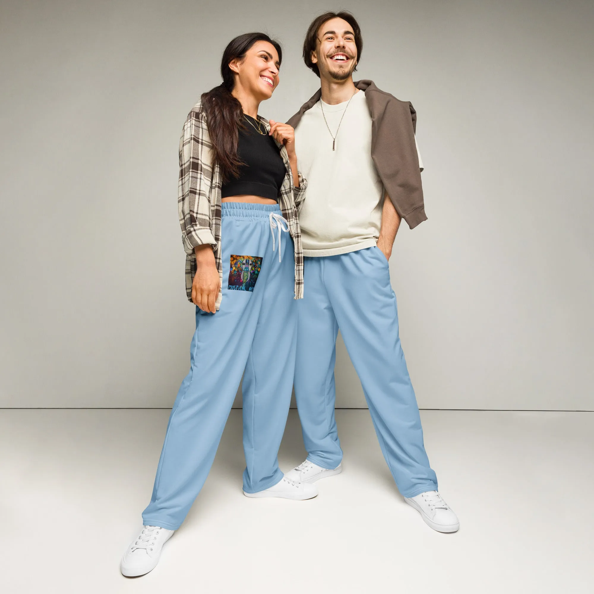 Wide-leg Blue Elephant Joggers