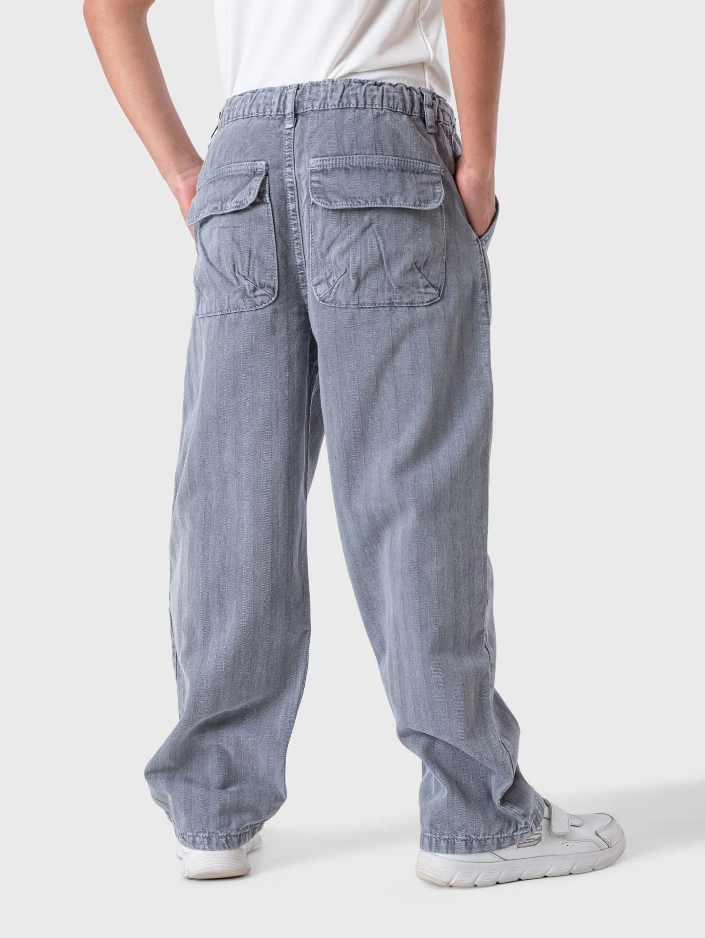 Wide Leg Gabardine Striped