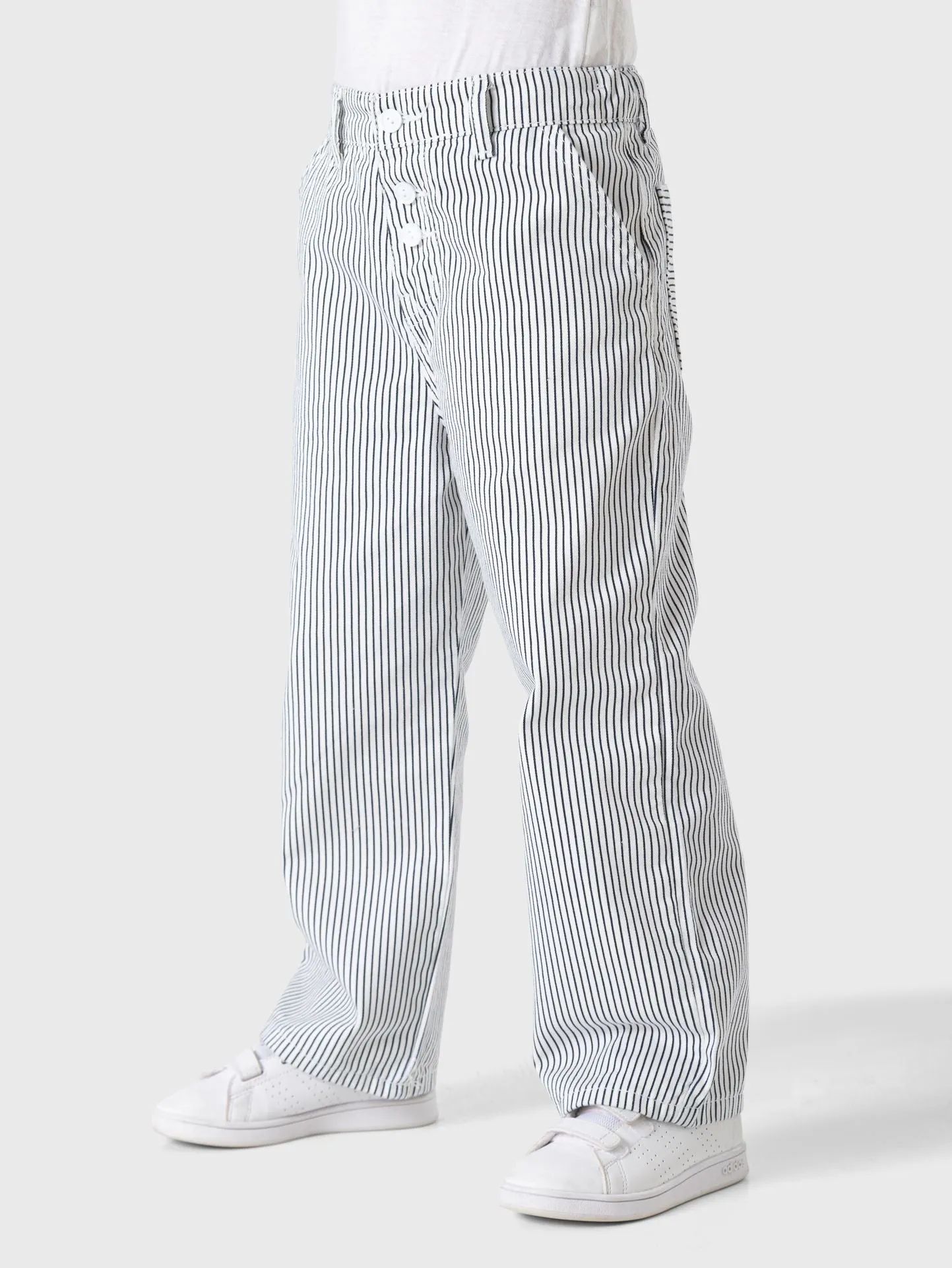 Wide Leg Gabardine Striped