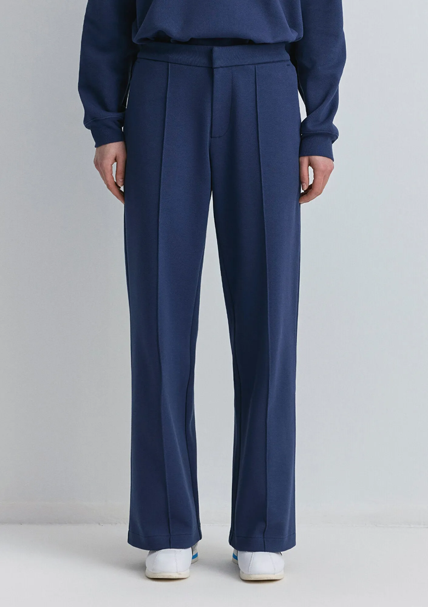 Wide Leg Navy Pants