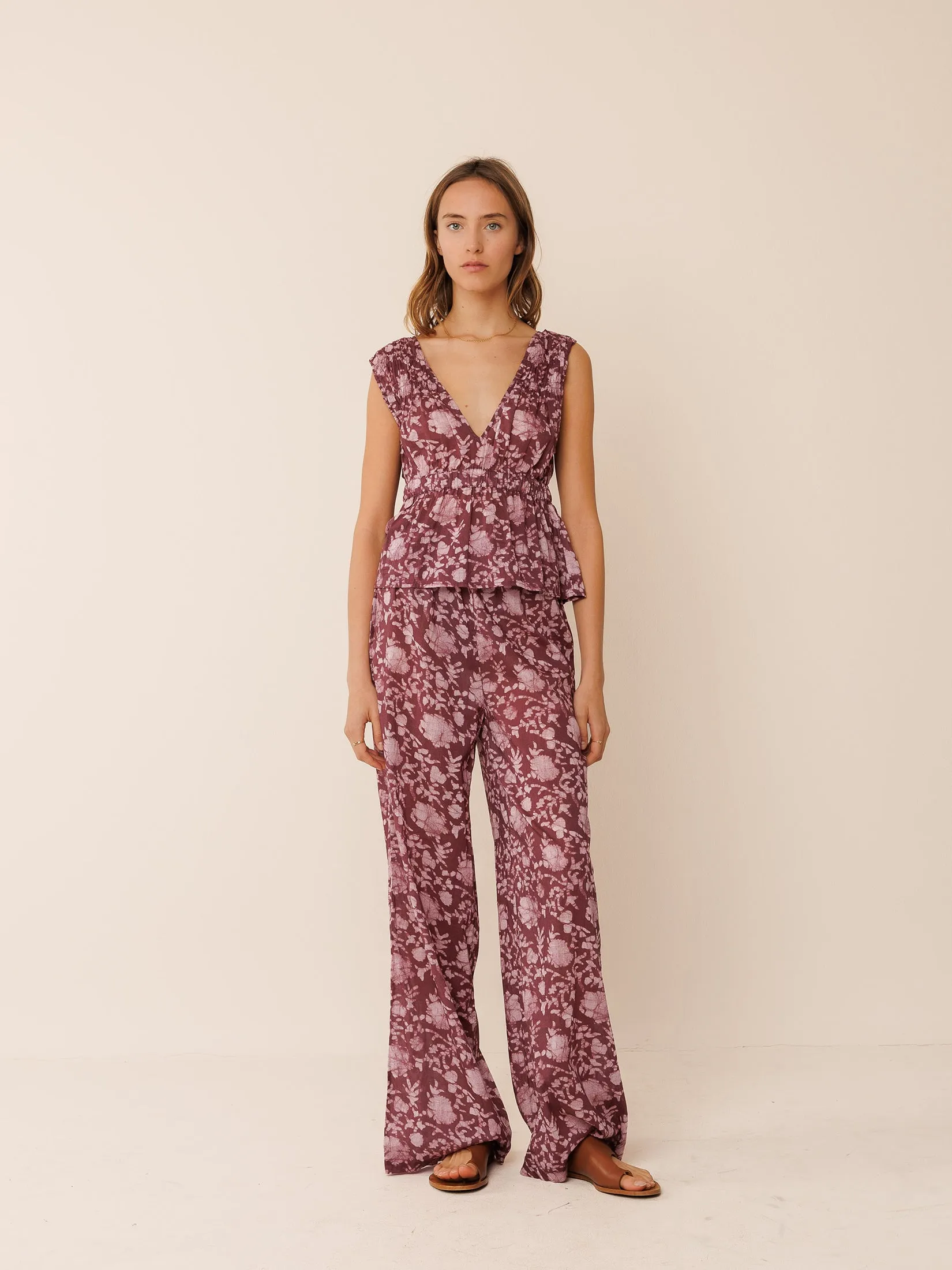 Wide Leg Pants Mulberry
