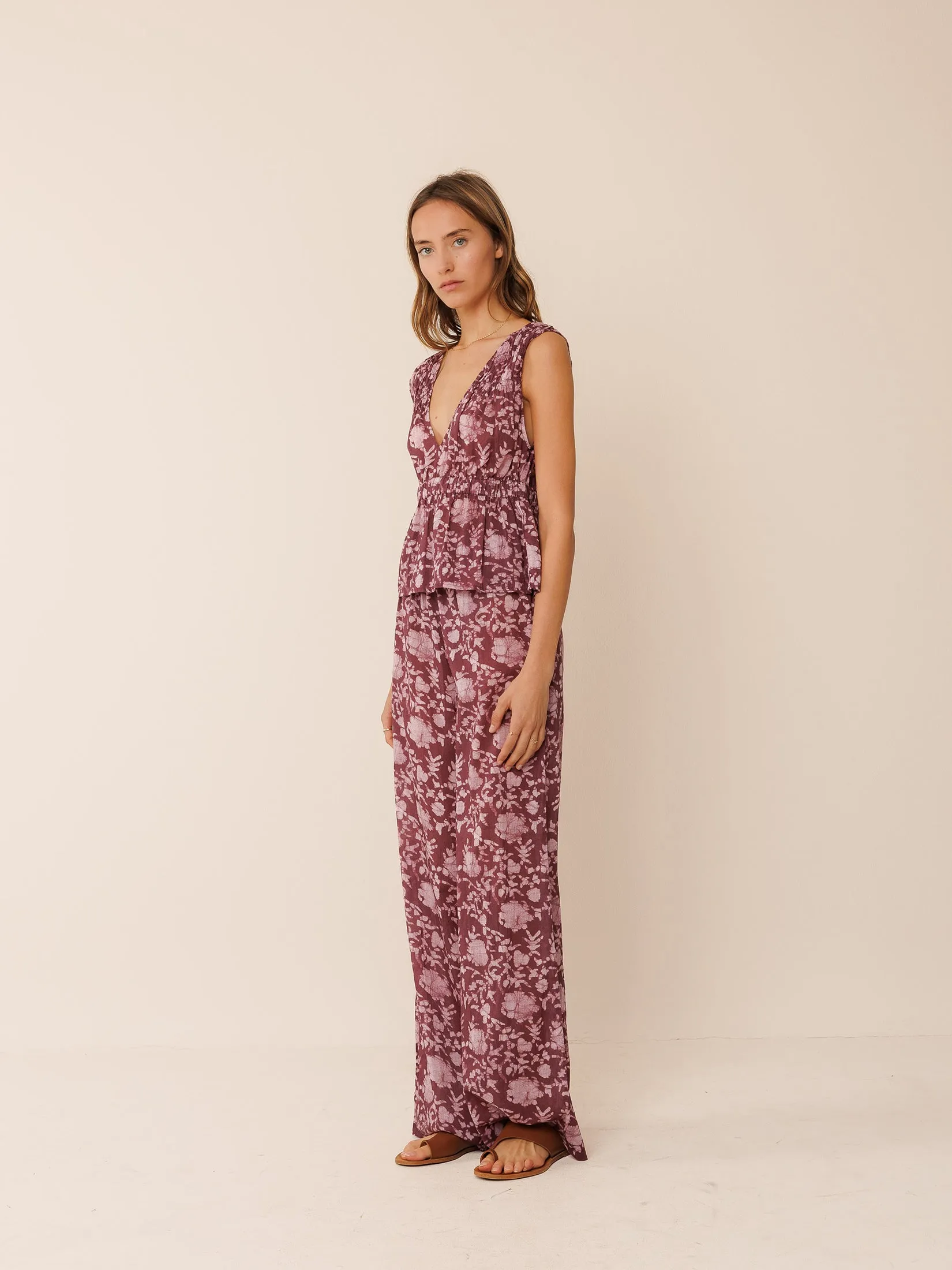 Wide Leg Pants Mulberry