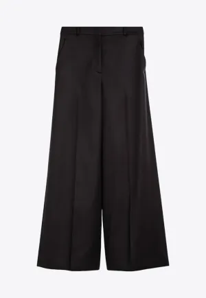 Wide-Leg Tailored Wool Pants
