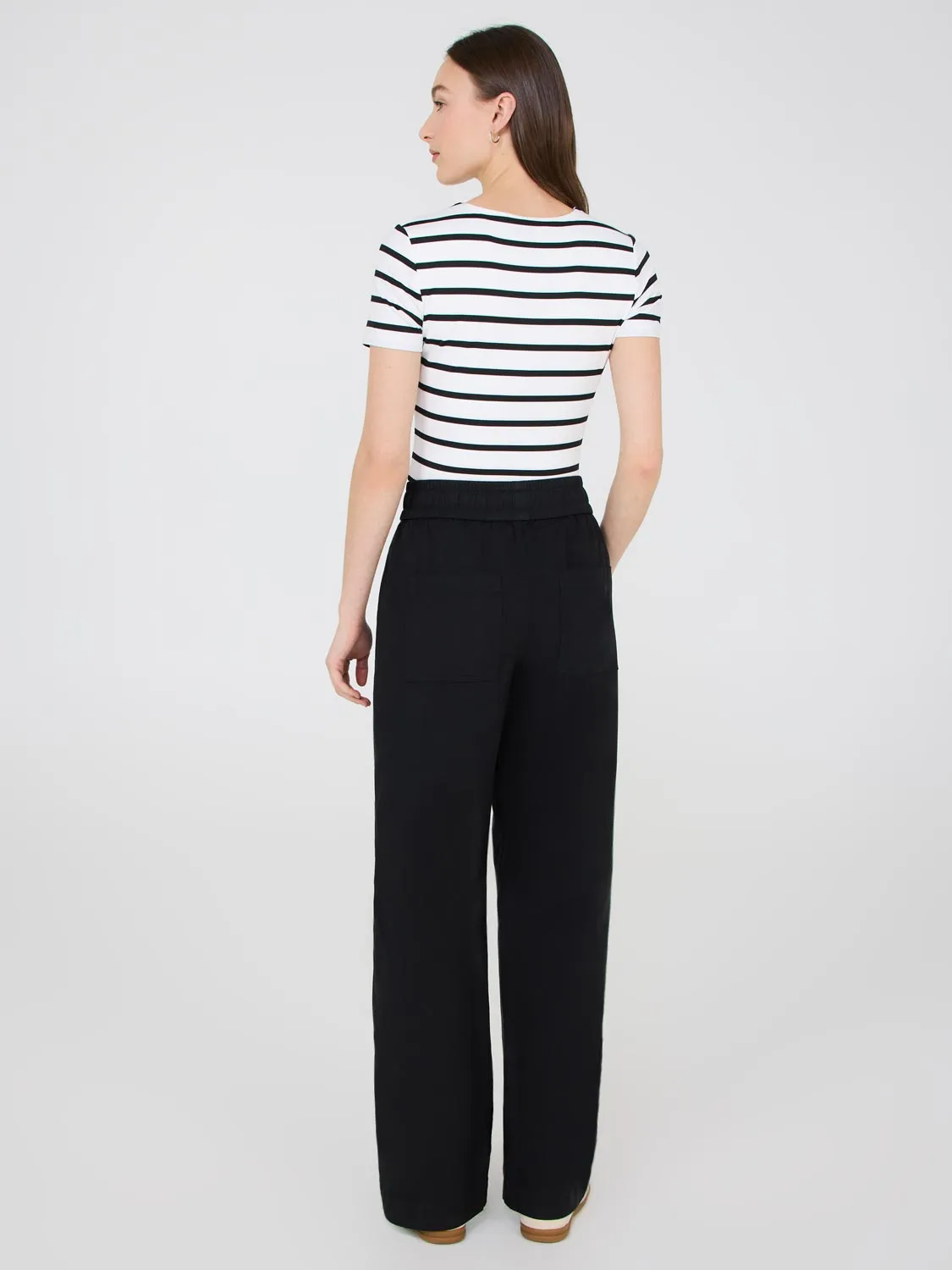 Wide-Leg Tencel Pants