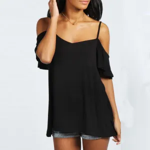 Women Blouses Off Shoulder Slash Neck Short Sleeve Tops Shirt Stretch Casual Blouse Plus Size