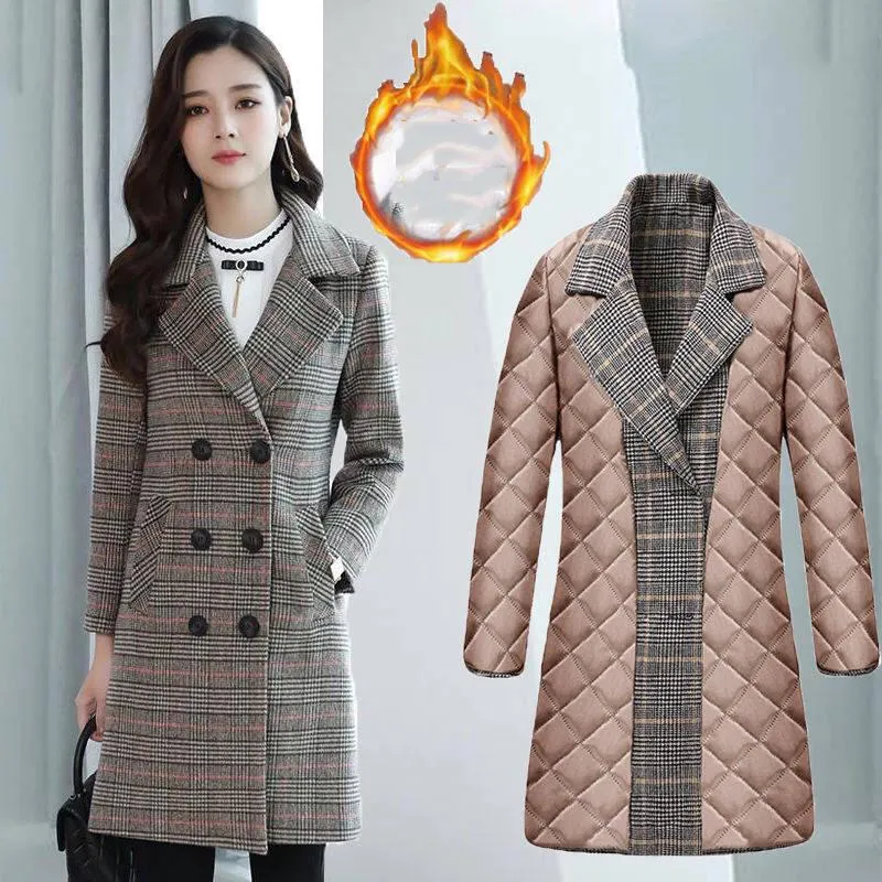 Women Coat Outerwear Winter Clothing Fashion Warm Woolen Jacket Female Plush Coat Plus Size XL-6XL