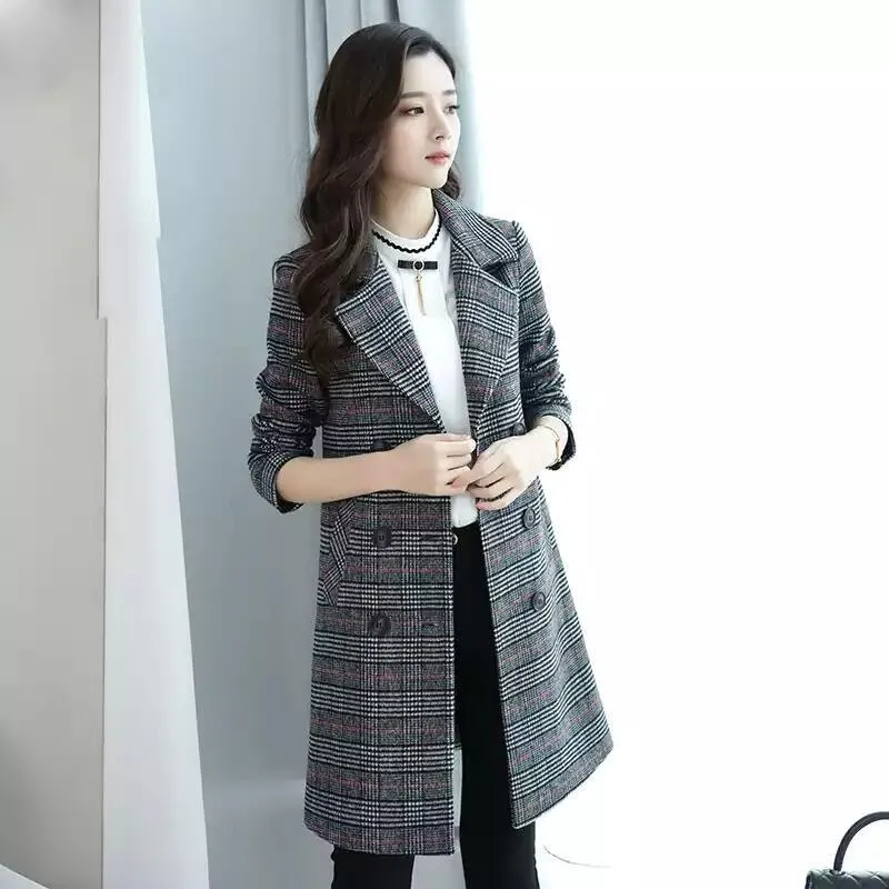 Women Coat Outerwear Winter Clothing Fashion Warm Woolen Jacket Female Plush Coat Plus Size XL-6XL