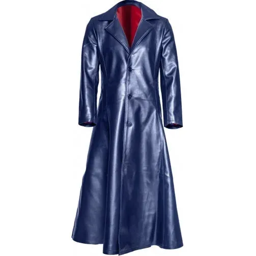 Women Lapel Gothic Punk Black Long Coat Winter Leather Long Jacket Goth Vampire Coat Dark Knight Cool Cape Coat