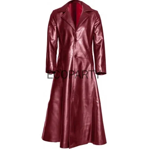 Women Lapel Gothic Punk Black Long Coat Winter Leather Long Jacket Goth Vampire Coat Dark Knight Cool Cape Coat