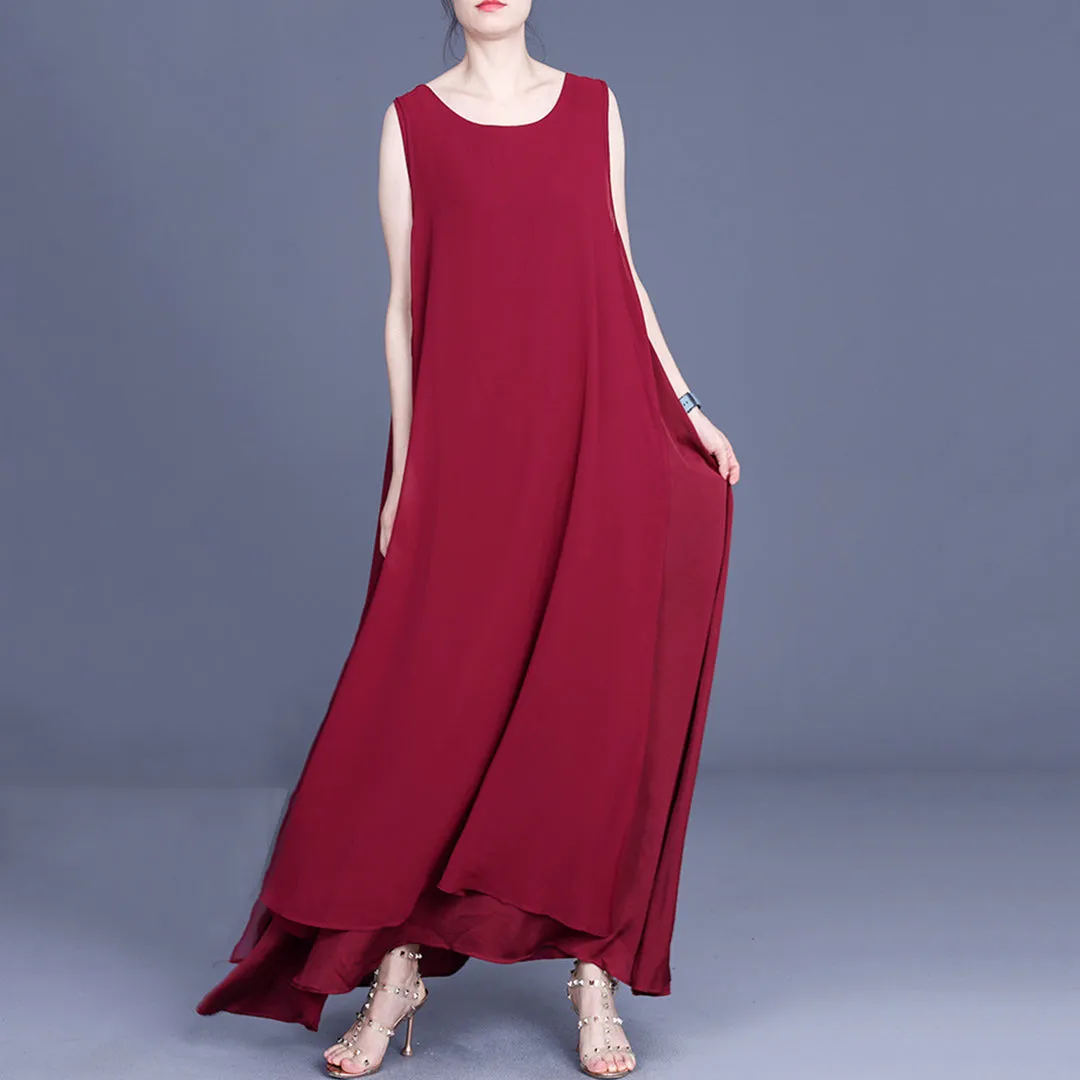 Women Solid Sleeveless Dress