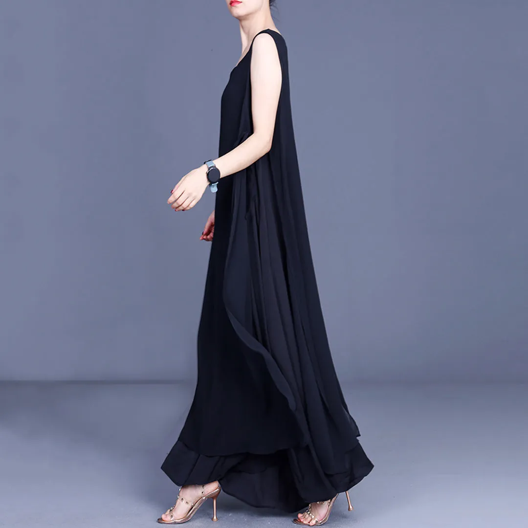 Women Solid Sleeveless Dress