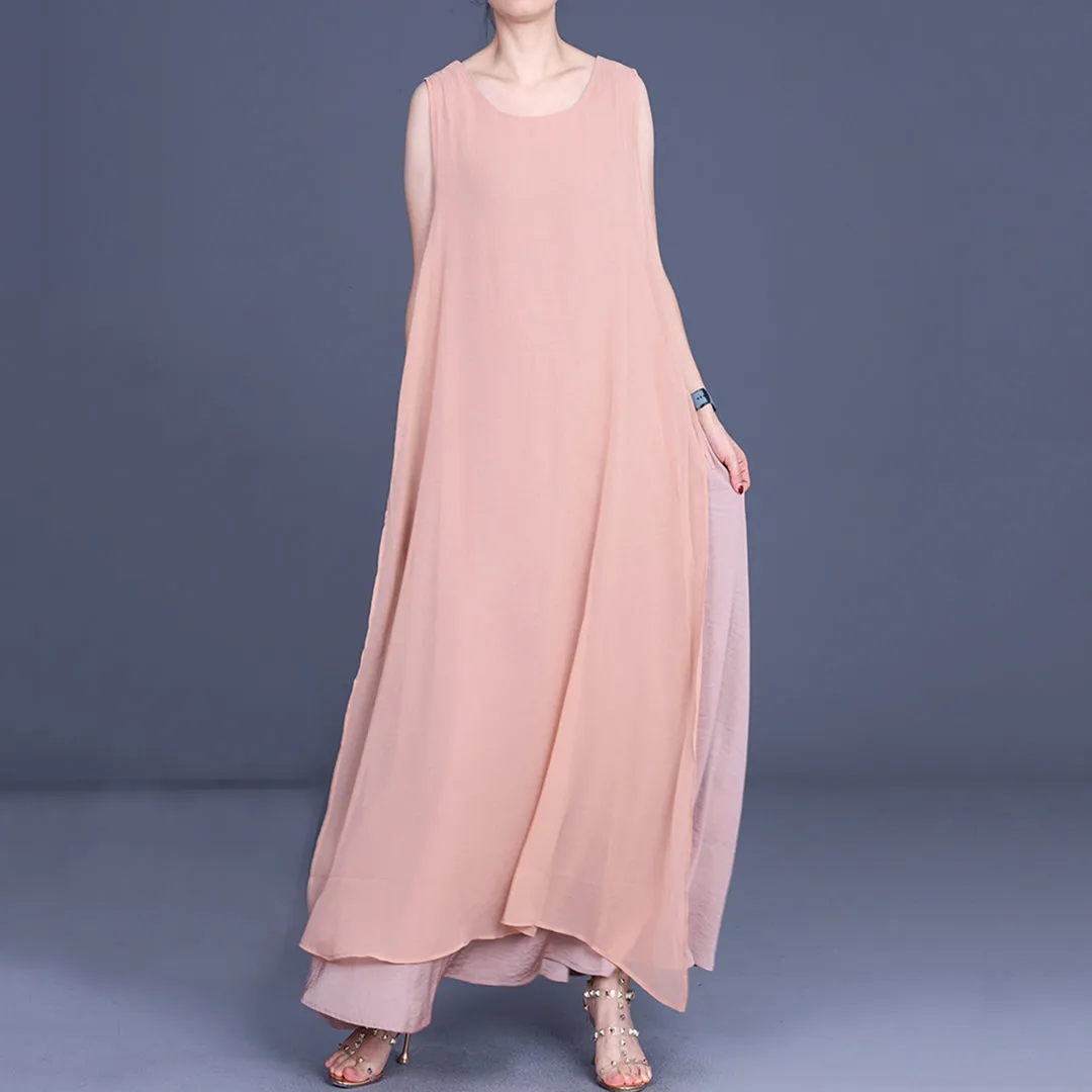 Women Solid Sleeveless Dress