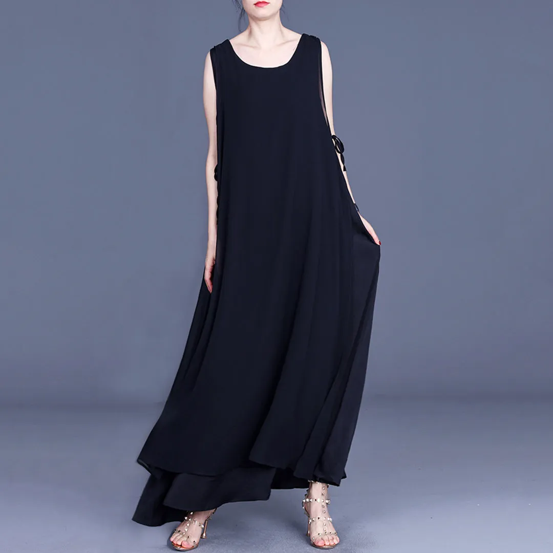 Women Solid Sleeveless Dress