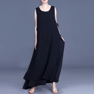 Women Solid Sleeveless Dress