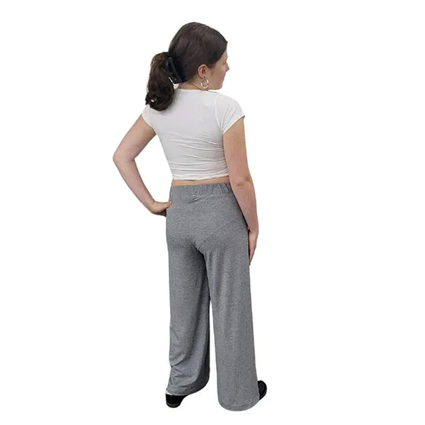 WOMEN'S BAMBOO PALAZZO PANTS MICRO WHITE
