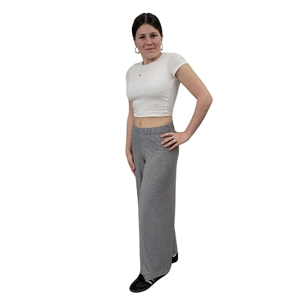 WOMEN'S BAMBOO PALAZZO PANTS MICRO WHITE