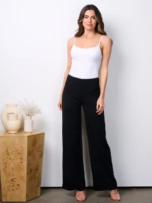 WOMEN'S ELASTIC HIGH WAIST STRAIGHT LEG PANTS