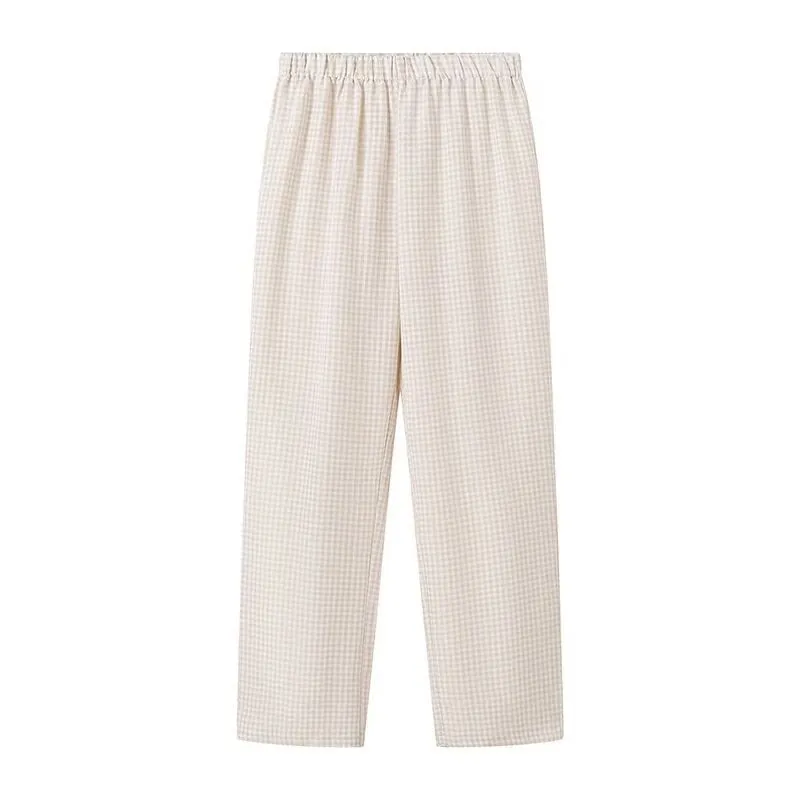 Women's Fashion Plaid Casual Pants