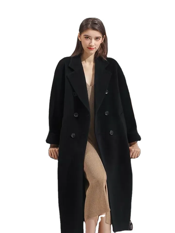 Women's High Quality Winter woolen coat long cashmere wool coat