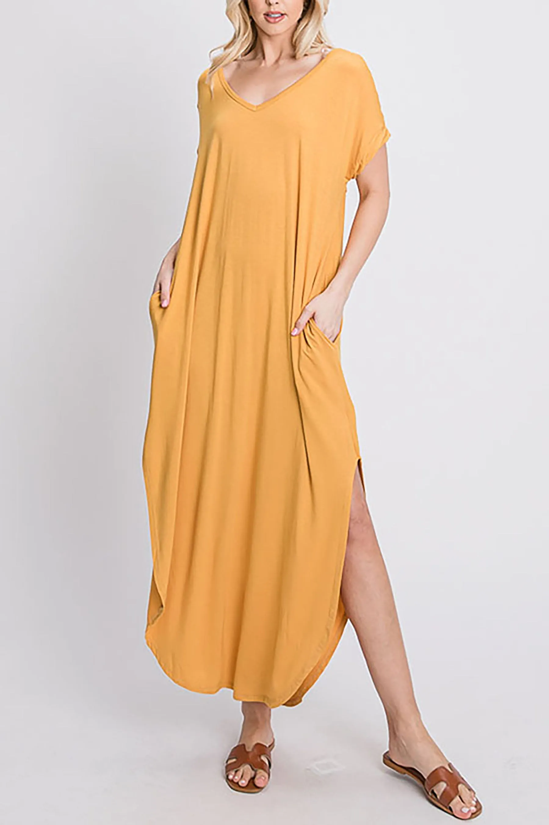 Women's Solid Color Oversized Maxi Dress