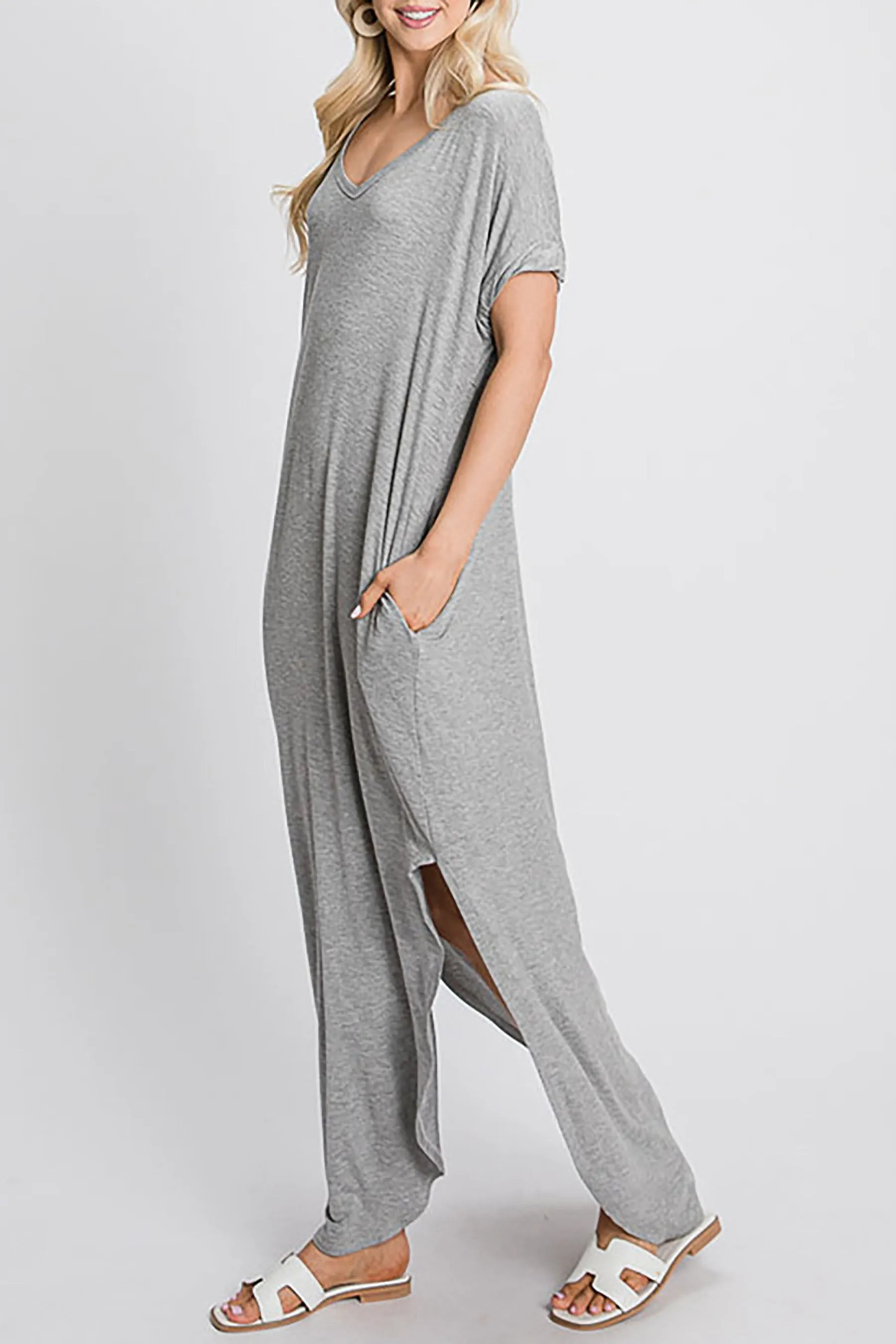 Women's Solid Color Oversized Maxi Dress