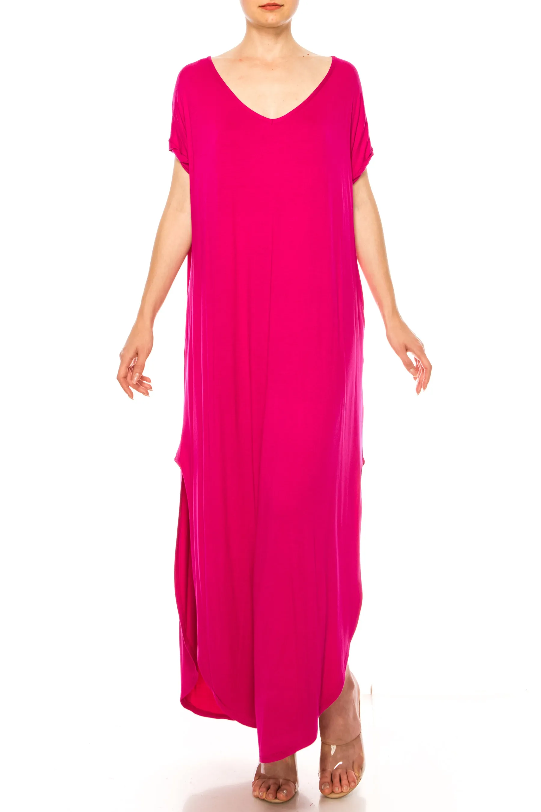Women's Solid Color Oversized Maxi Dress