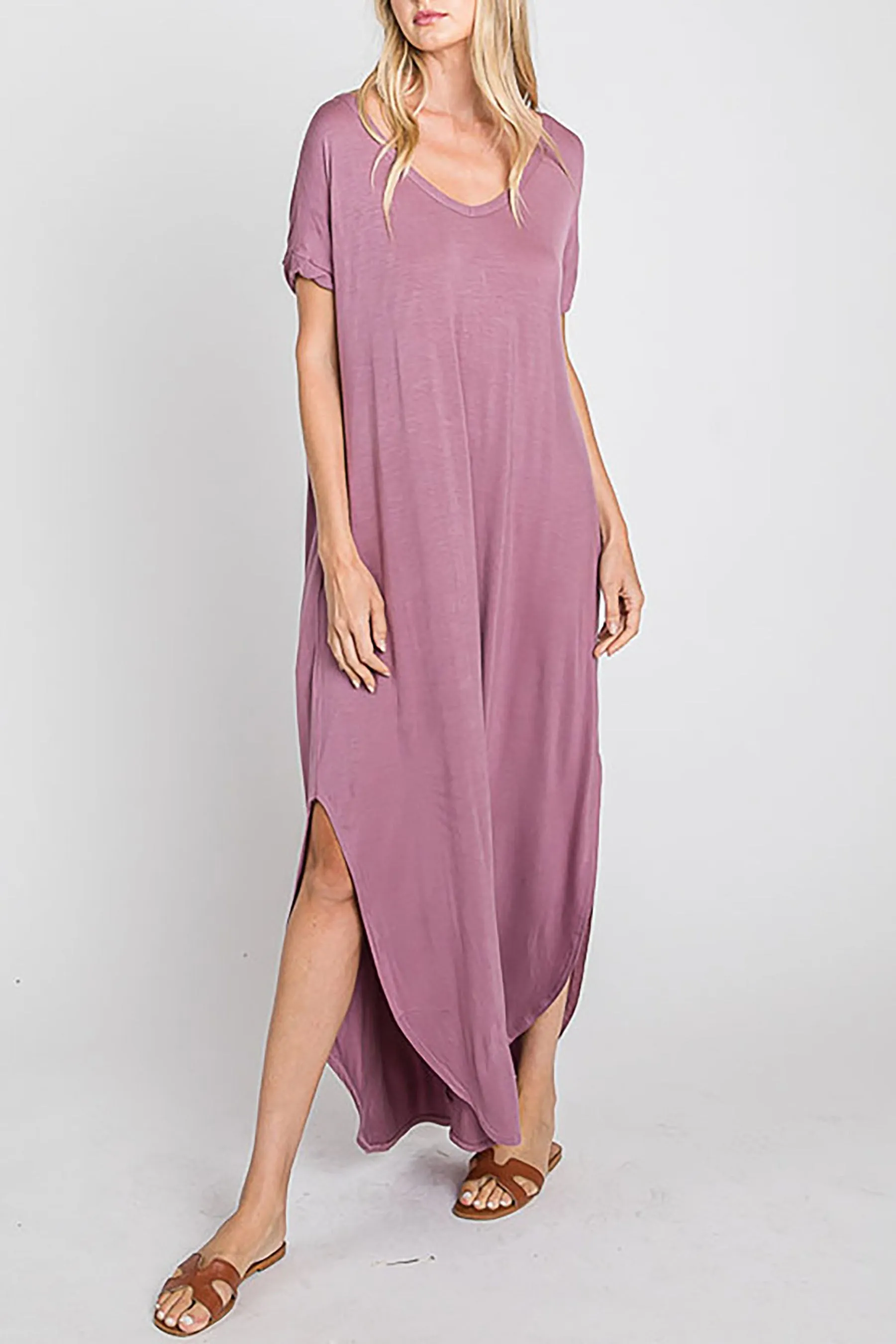 Women's Solid Color Oversized Maxi Dress