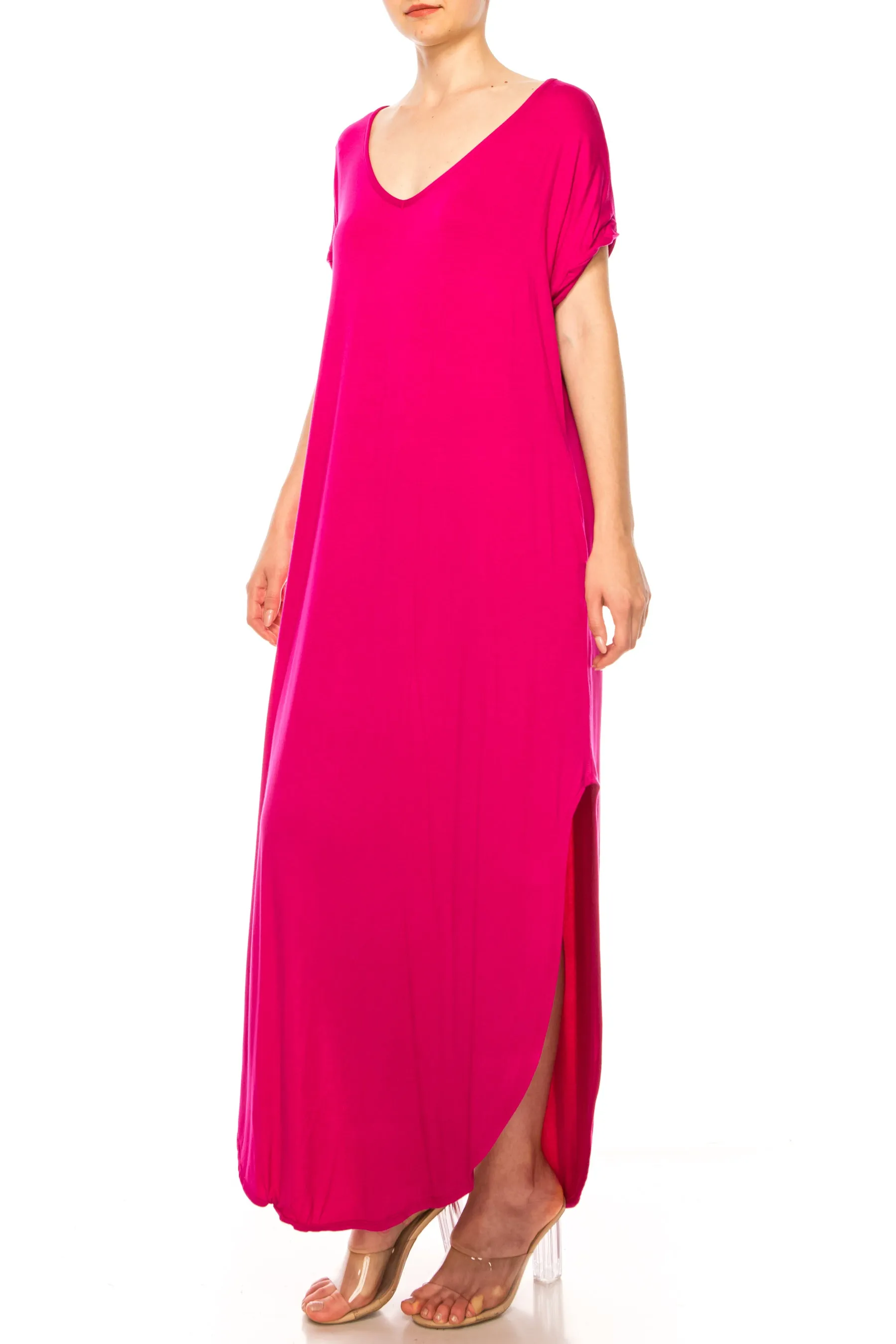 Women's Solid Color Oversized Maxi Dress
