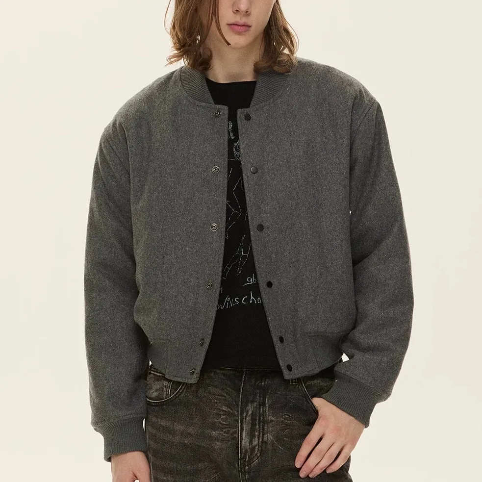 Wool Blend Bomber Jacket