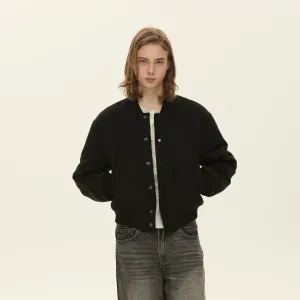 Wool Blend Bomber Jacket