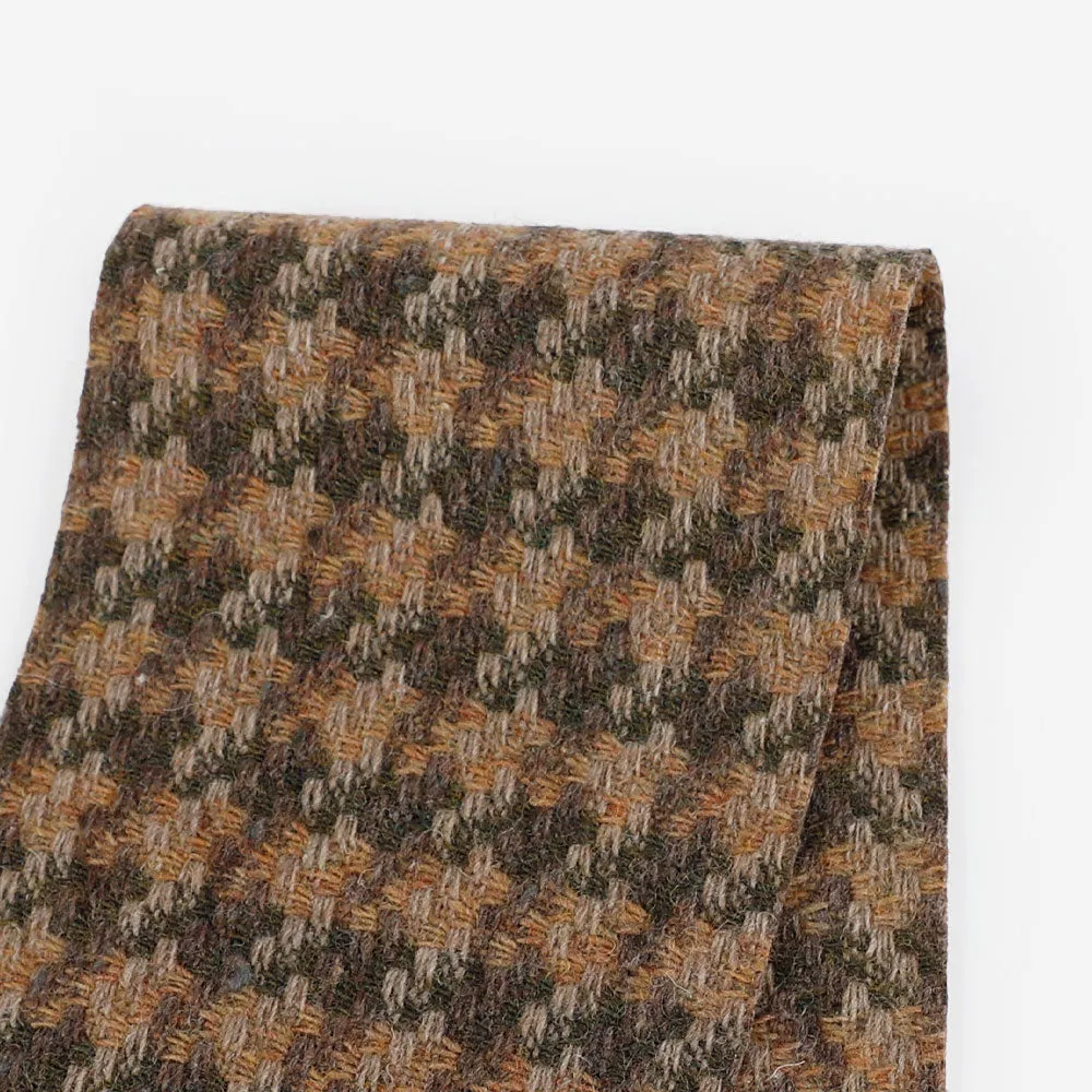Wool Blend Houndstooth Coating - Bellbird (remnant)