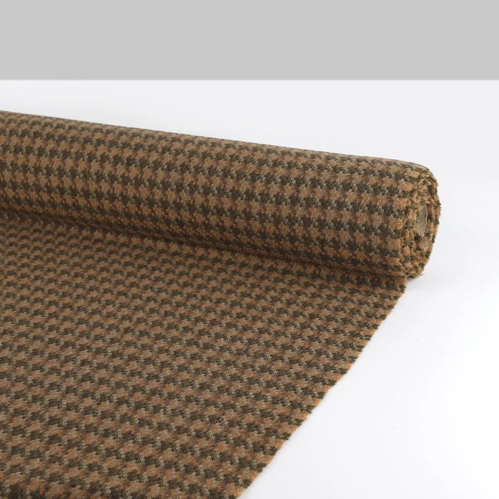 Wool Blend Houndstooth Coating - Bellbird (remnant)
