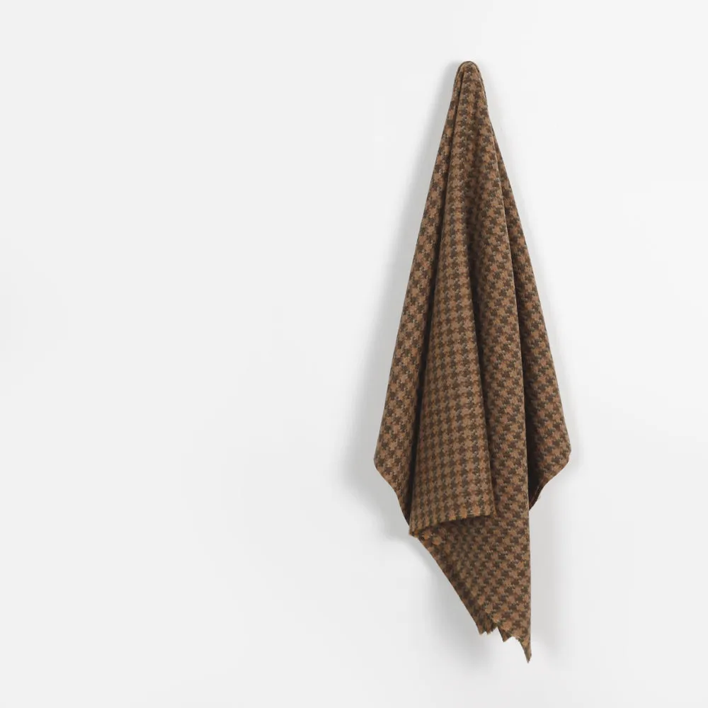 Wool Blend Houndstooth Coating - Bellbird (remnant)
